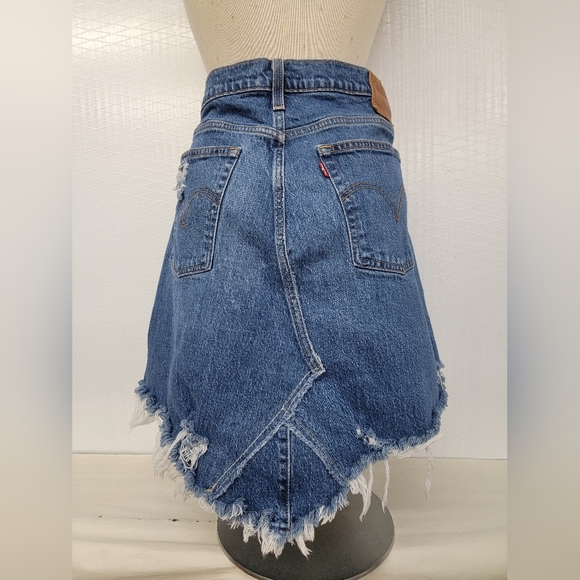 Levi's Big E 501 Jean Skirt Upcycled - Picture 2 of 12